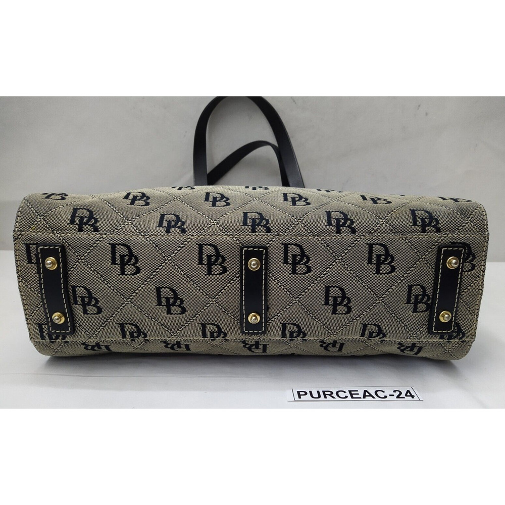 Dooney & Bourke Black Canvas Db Printed Double Ha… - image 8